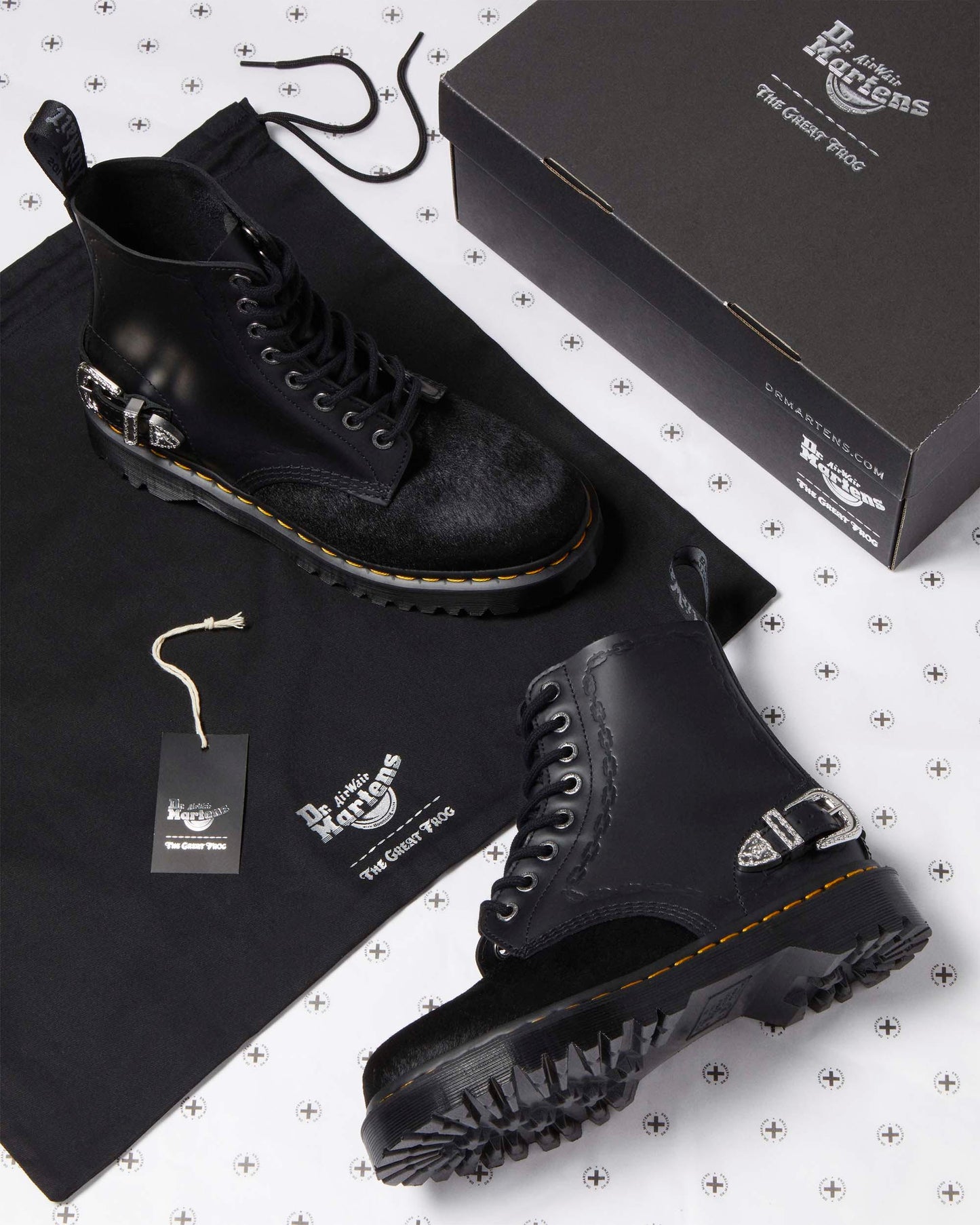 The Great Frog 1460 Bex Smooth Hair On Leather Platform Ankle Boots