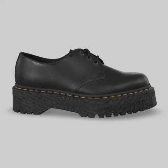 1461 Quad Polished Smooth Leather Oxford Platform Shoes