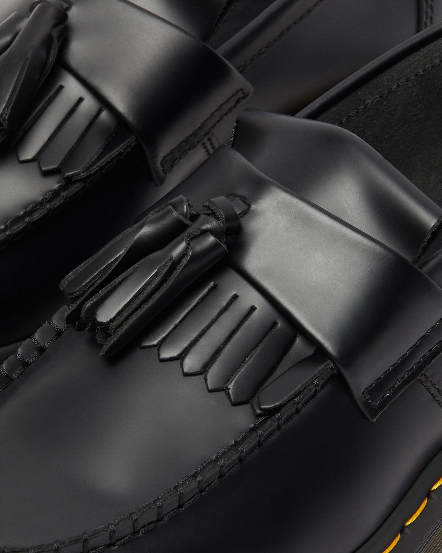 Adrian Yellow Stitch Smooth Leather Loafers