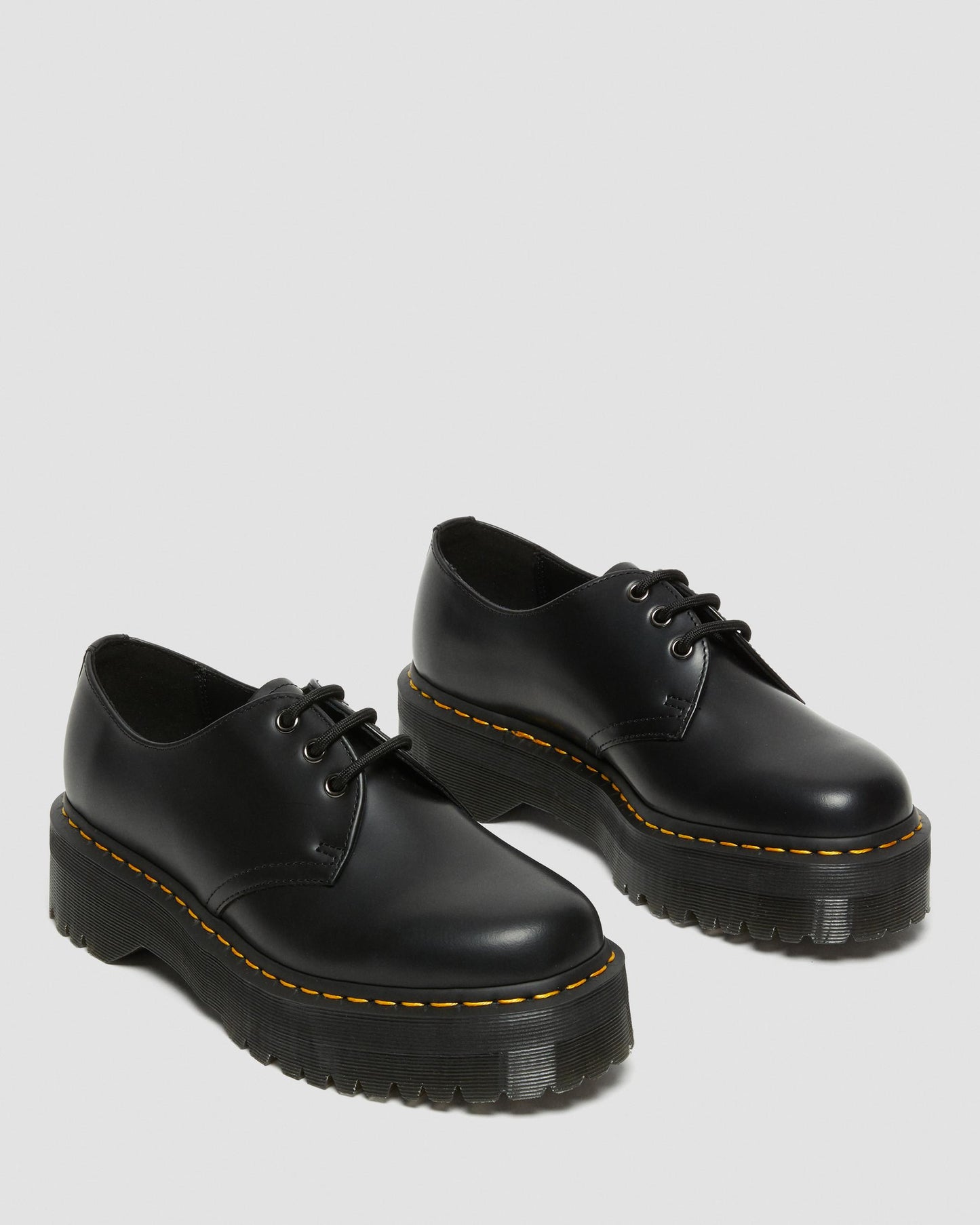 1461 Quad Polished Smooth Leather Oxford Platform Shoes