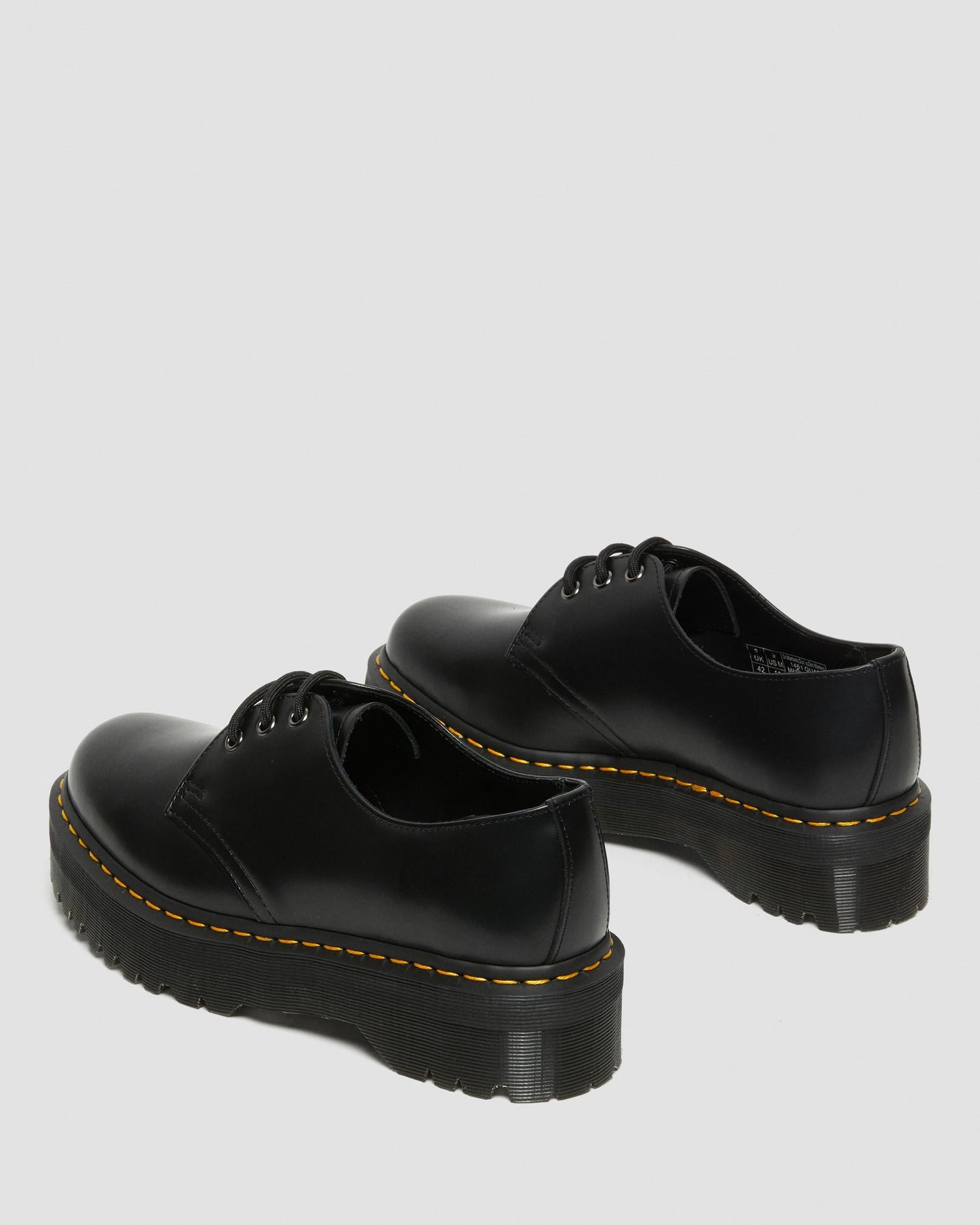 1461 Quad Polished Smooth Leather Oxford Platform Shoes