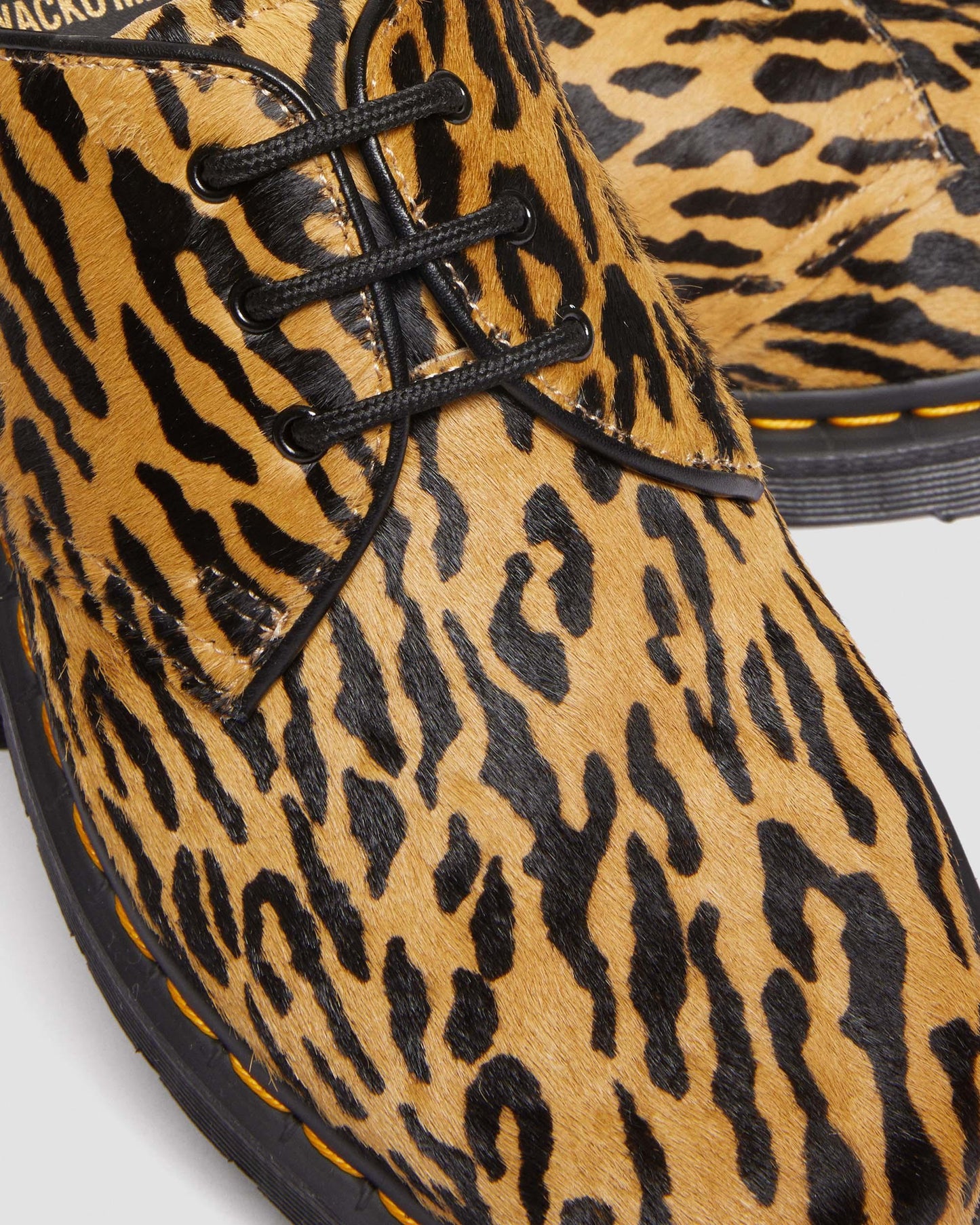 1461 Wacko Maria Camel+Black Hair-on Leather Oxford Shoes