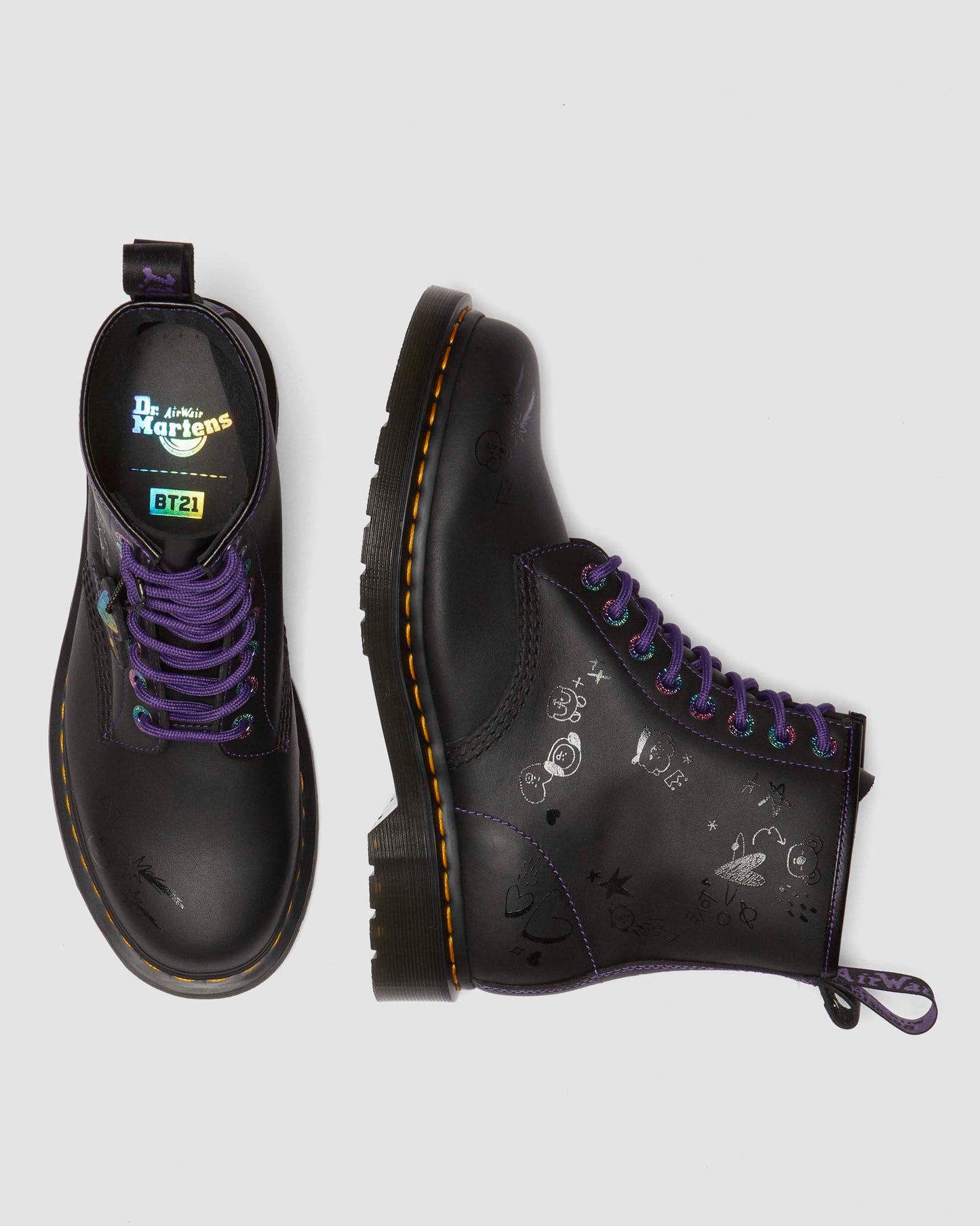 BT21 1460 Nappa Leather Lace Up Ankle Boots