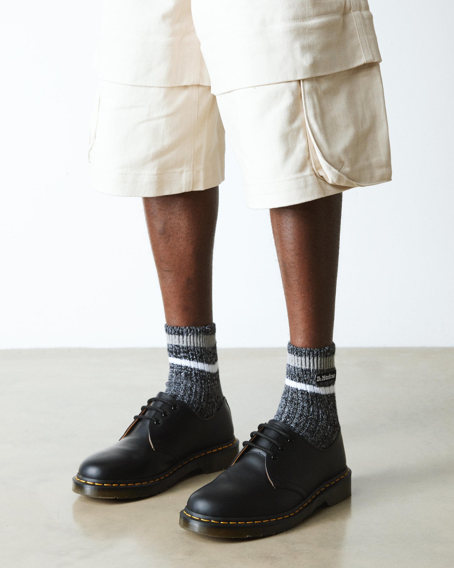 Short Marl Cotton Blend Socks