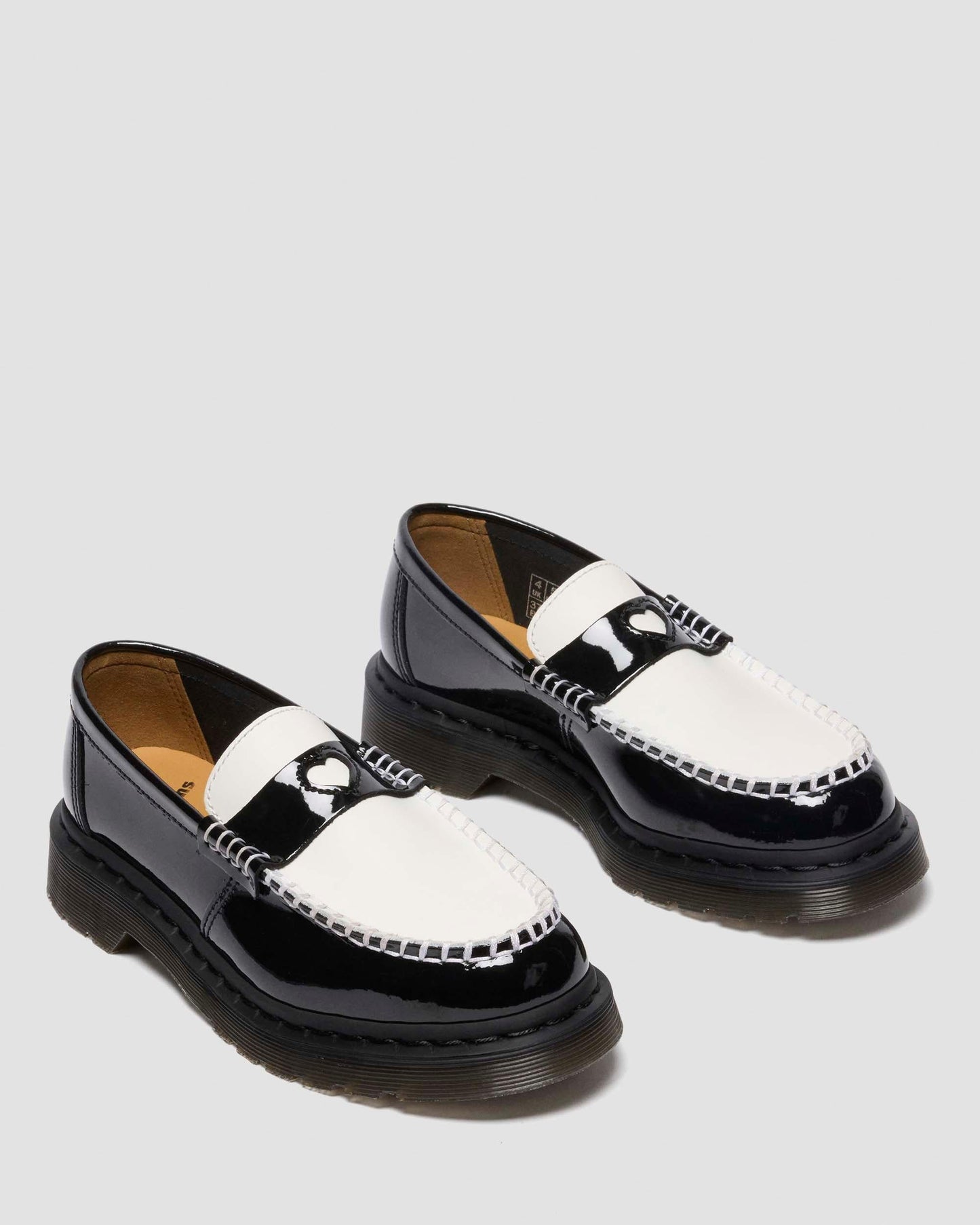 Penton Heart Two-Tone Patent Leather Loafers