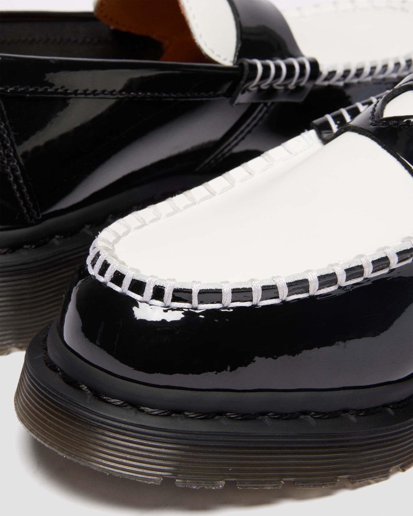 Penton Heart Two-Tone Patent Leather Loafers