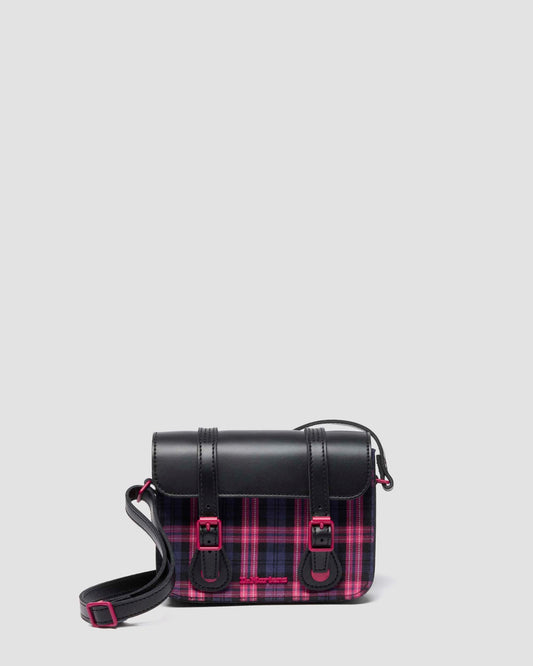 7" Leather & Tartan Satchel