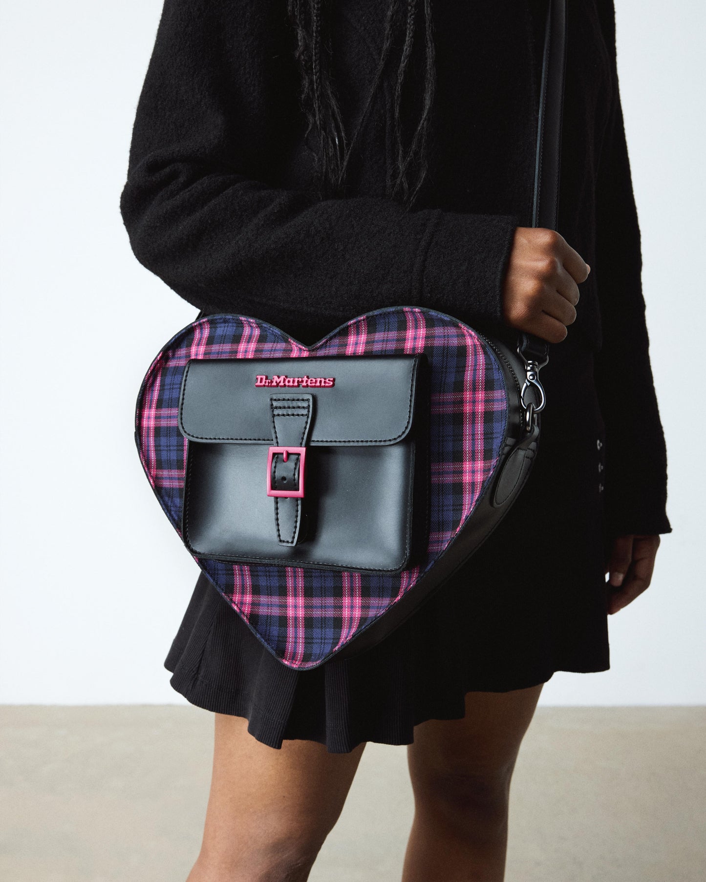 Heart Leather & Tartan Backpack