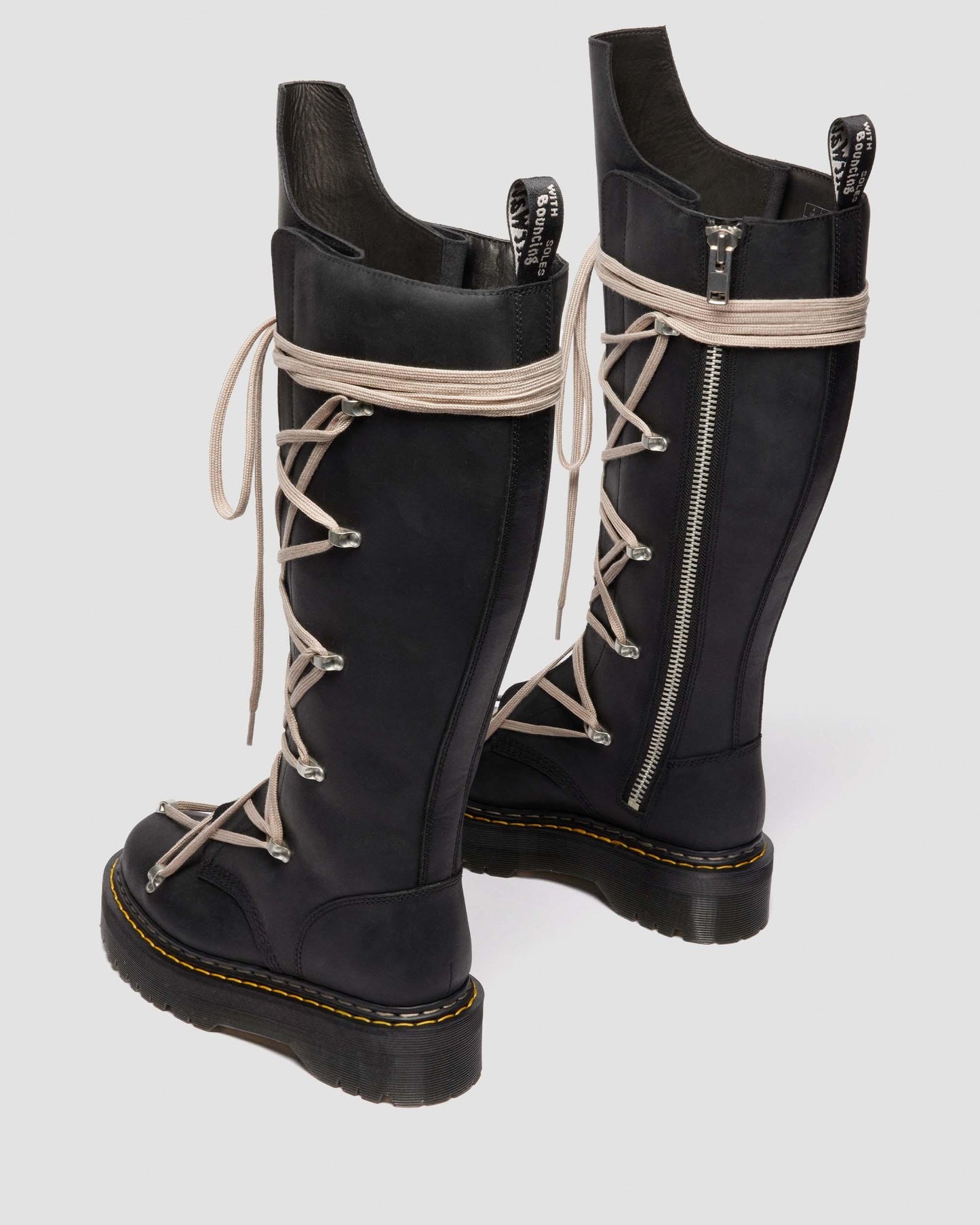 Rick Owens 1B60 Pentalace Leather Boots