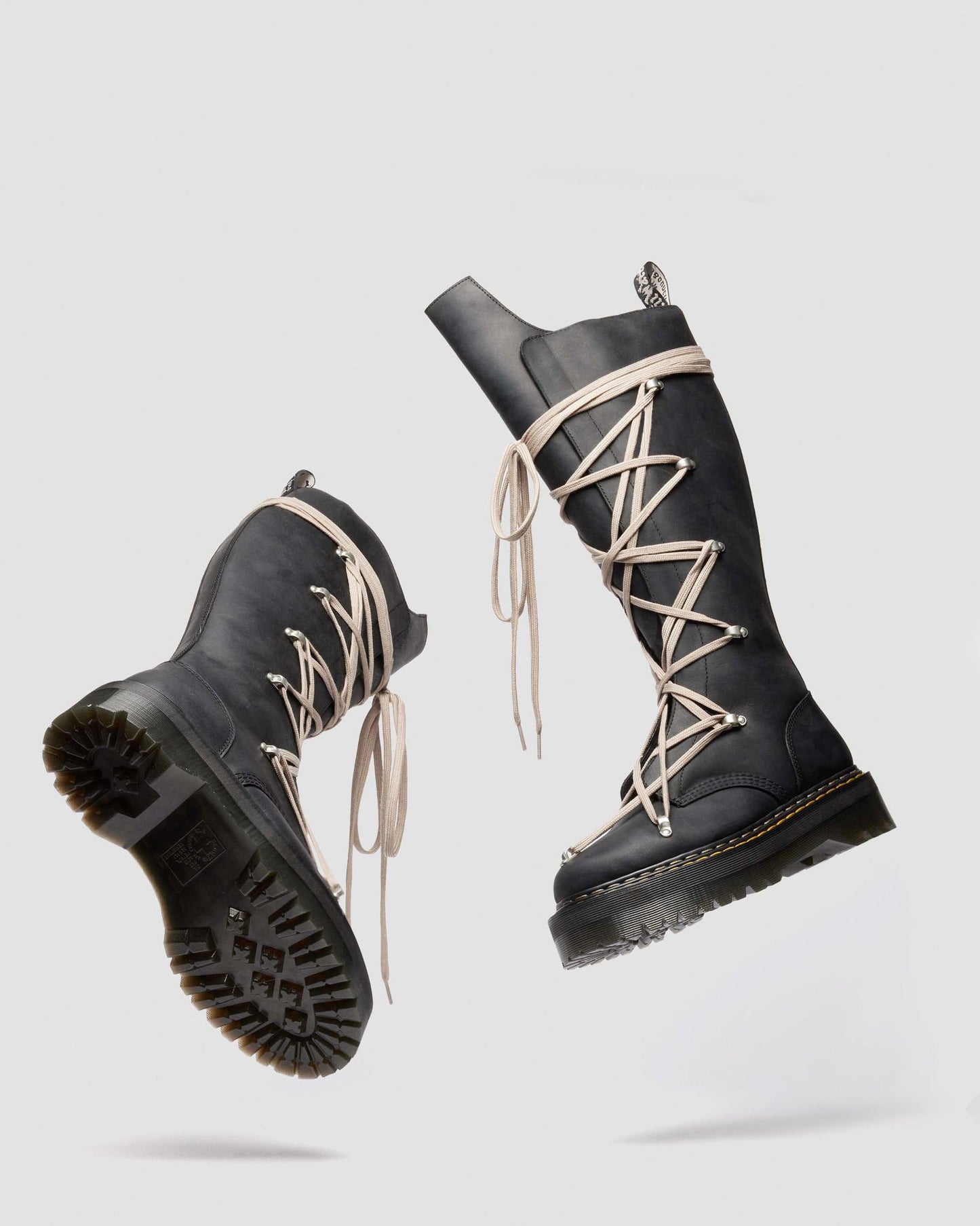 Rick Owens 1B60 Pentalace Leather Boots