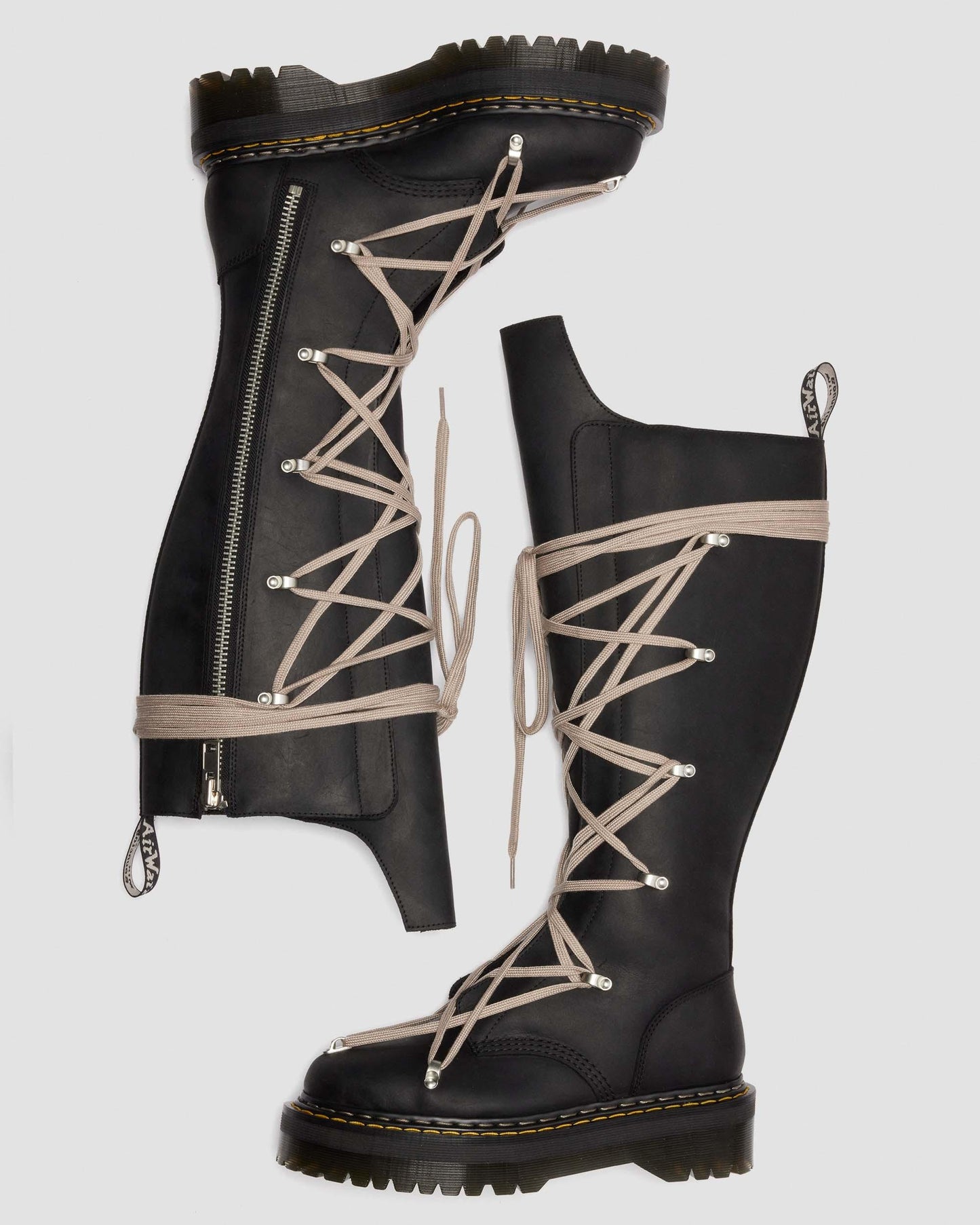 Rick Owens 1B60 Pentalace Leather Boots