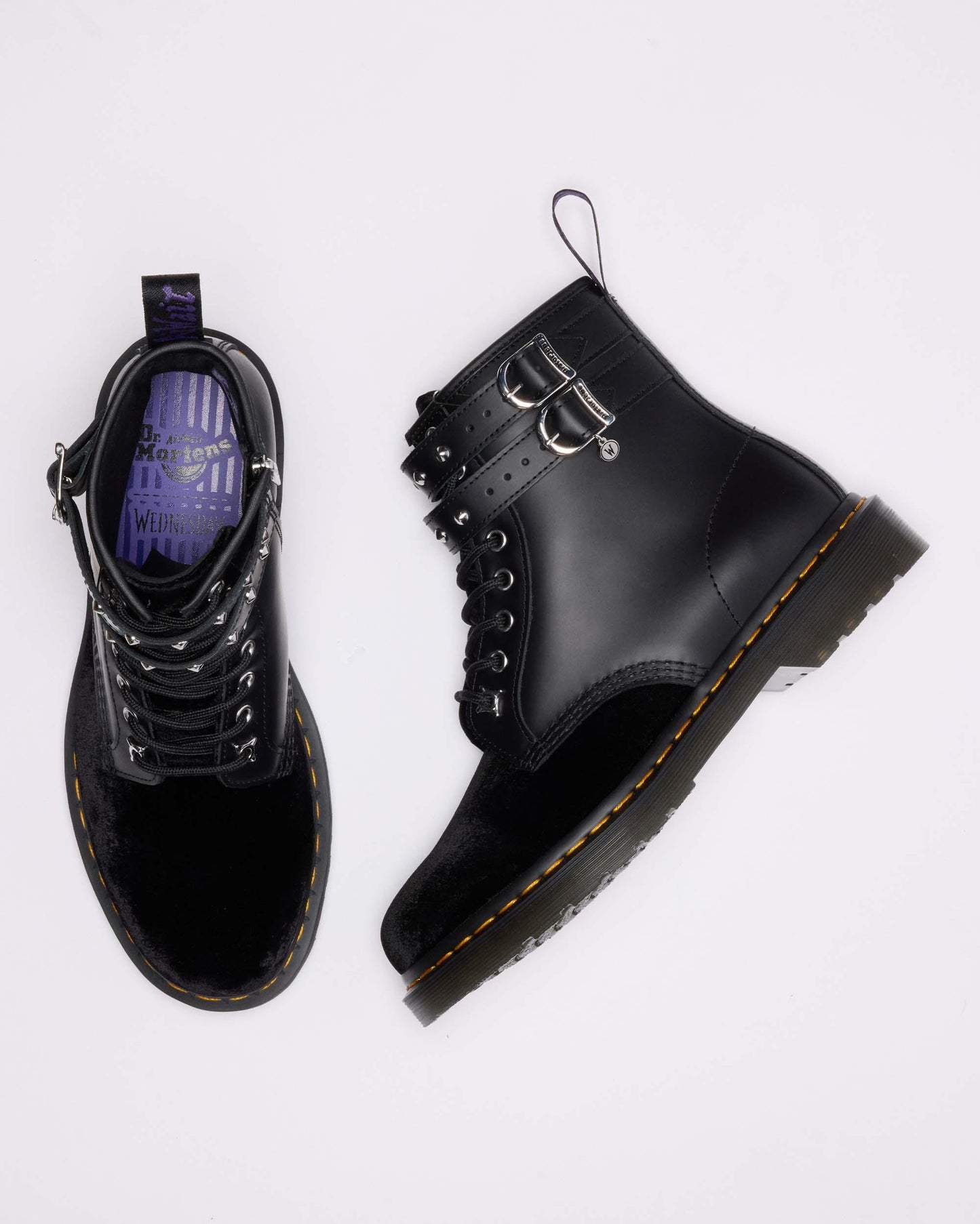 Wednesday 1460 Velvet + Nappa Lux Soft Leather Ankle Boots