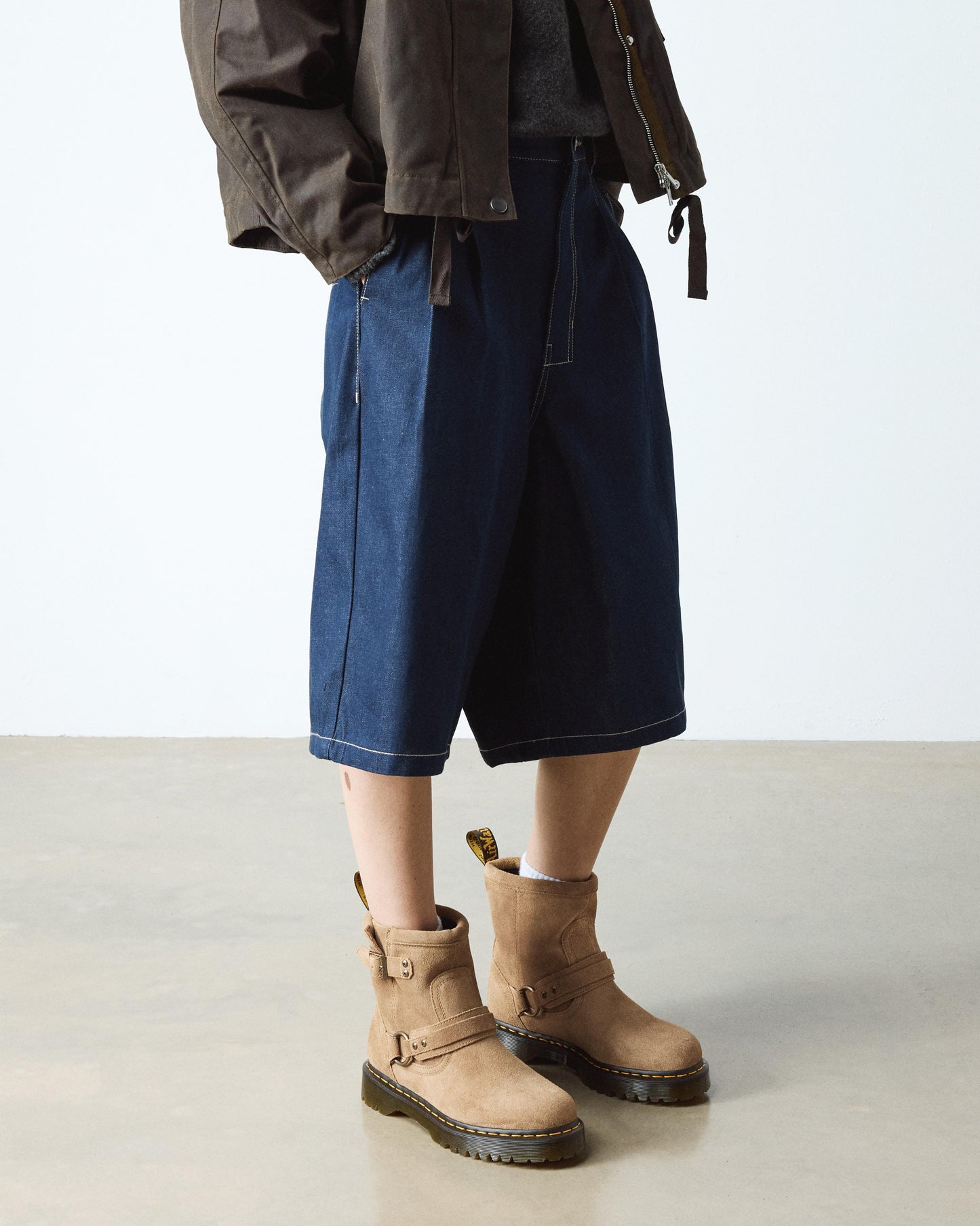 Anistone Harness Suede Biker Boots