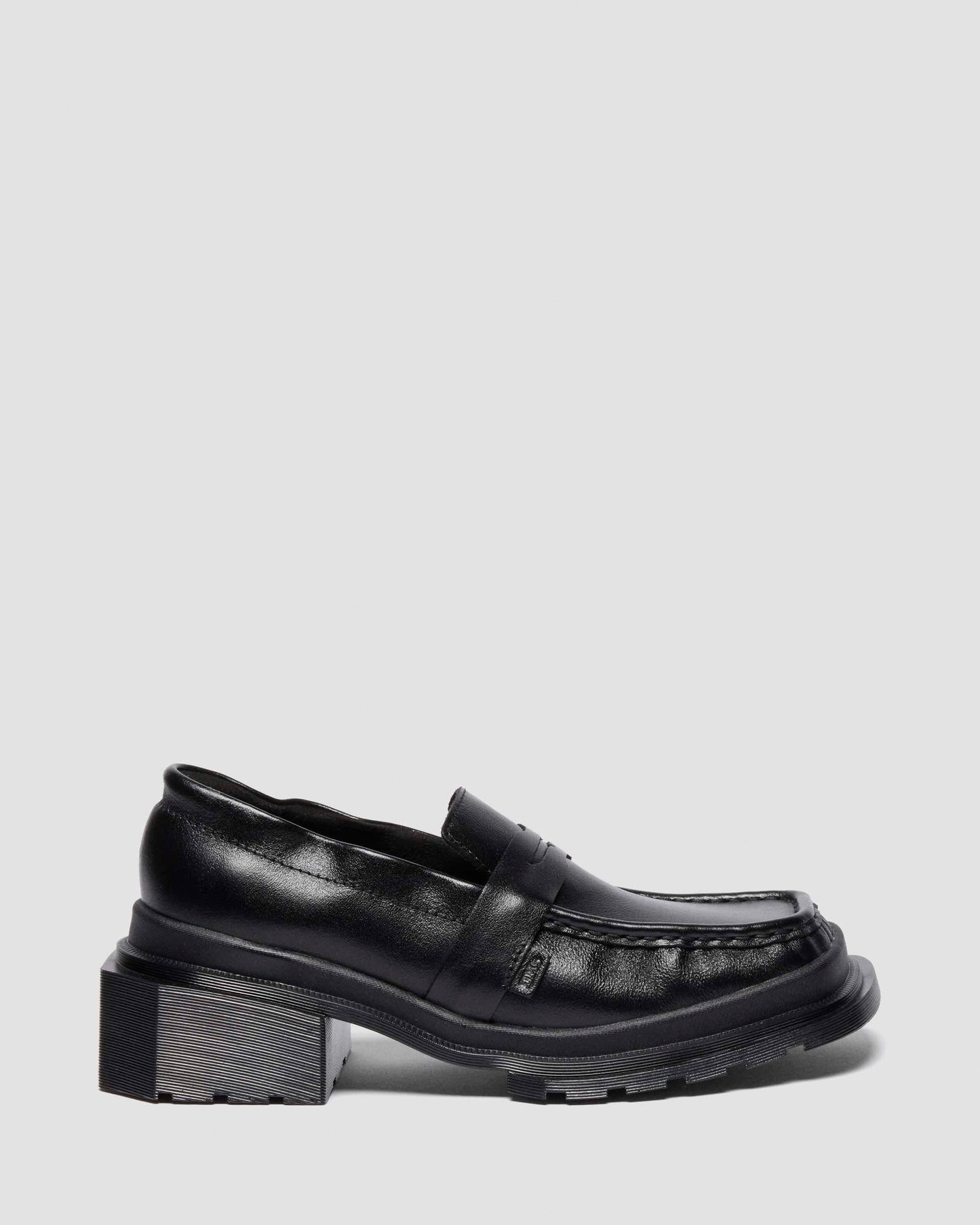 Maybole Square Toe Ruched Leather Loafers