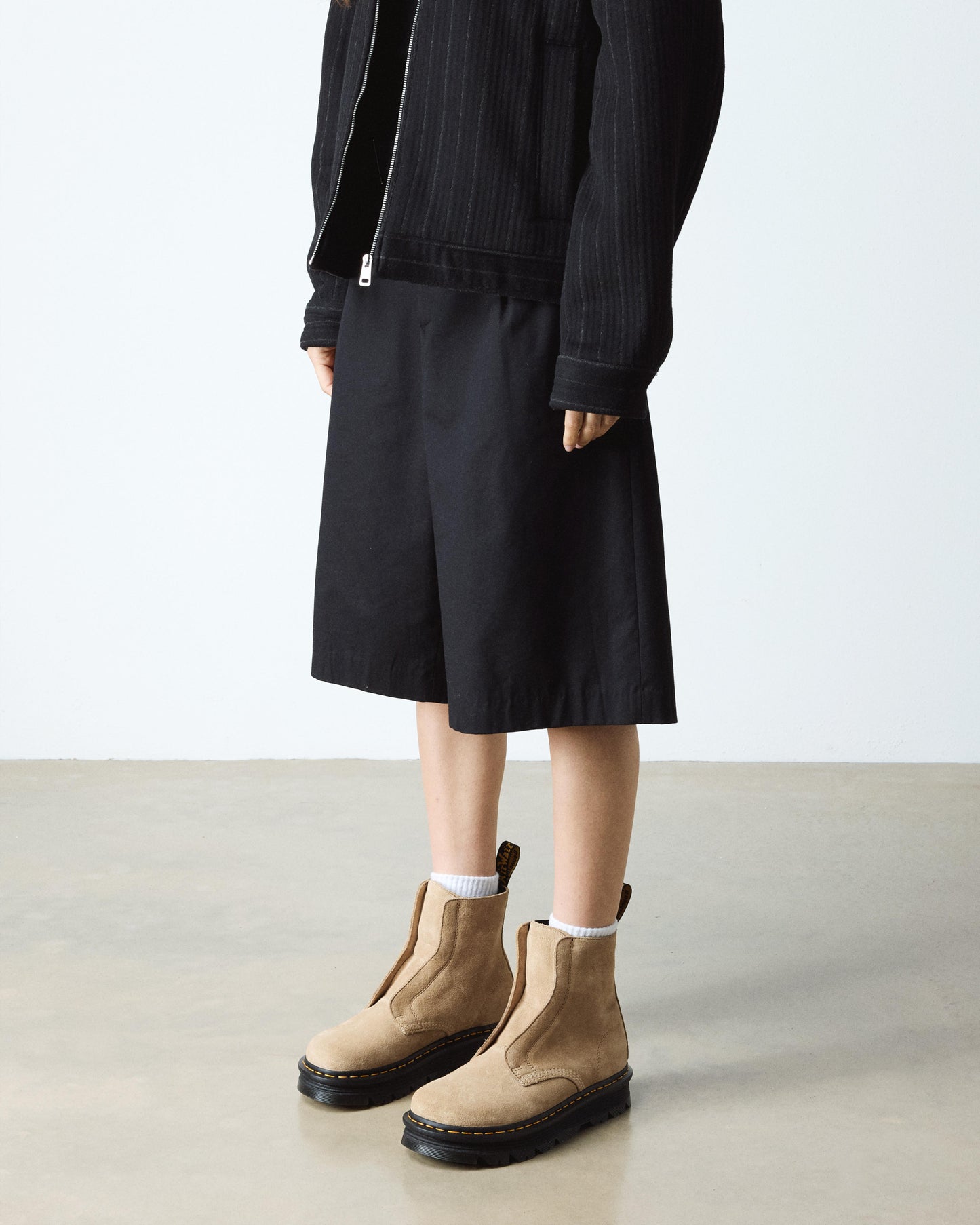Zebzag Laceless Slip-on Suede Boots
