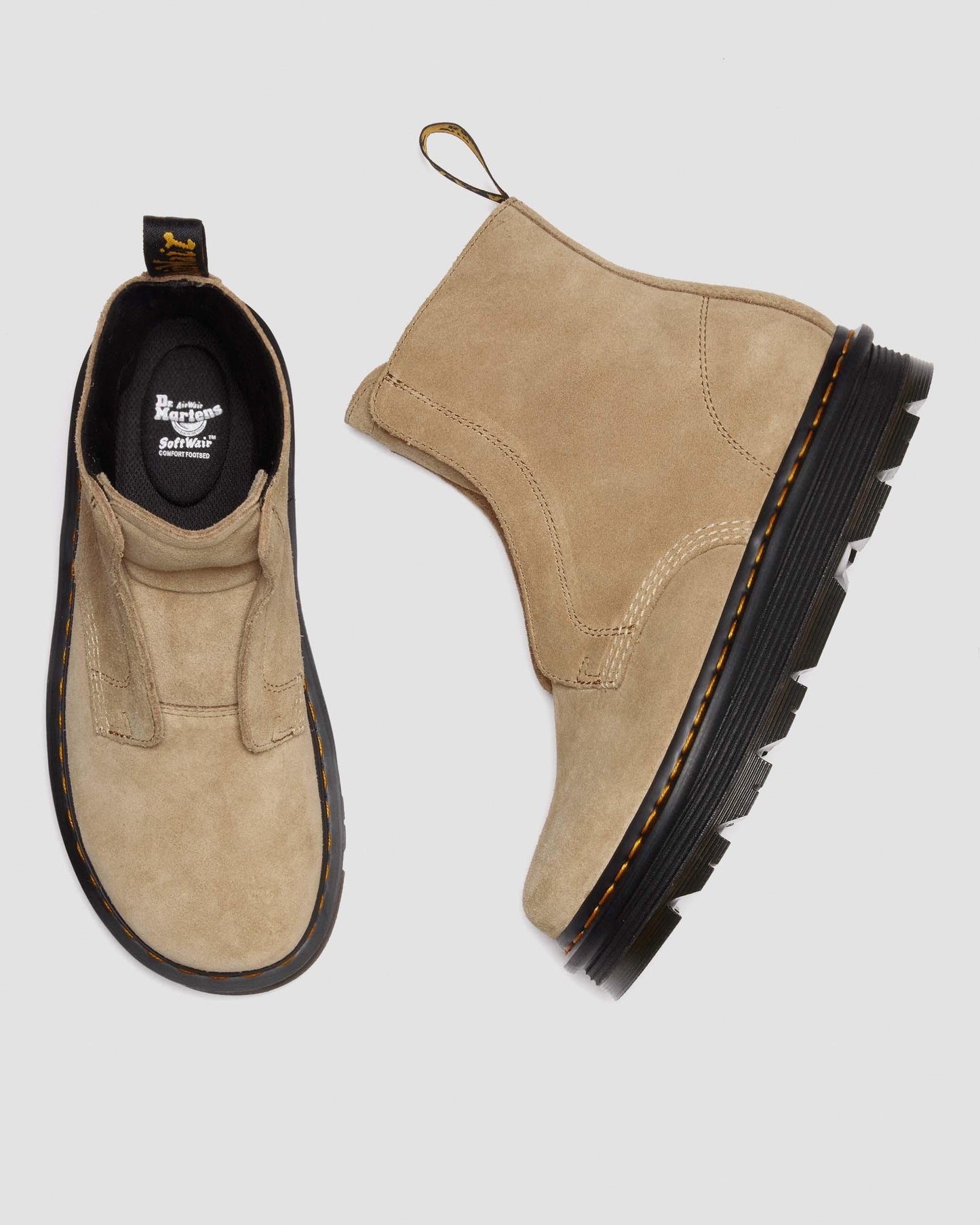 Zebzag Laceless Slip-on Suede Boots