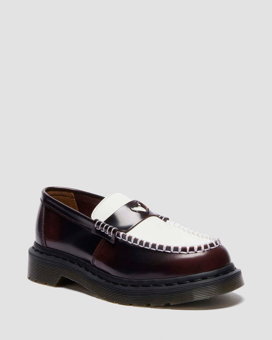 Penton Heart Two-Tone Rub-Off Leather Loafers