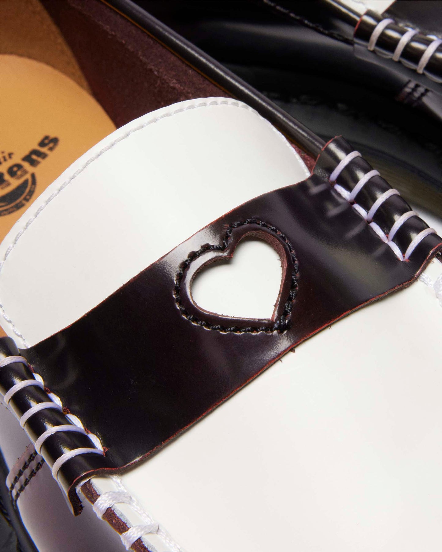 Penton Heart Two-Tone Rub-Off Leather Loafers