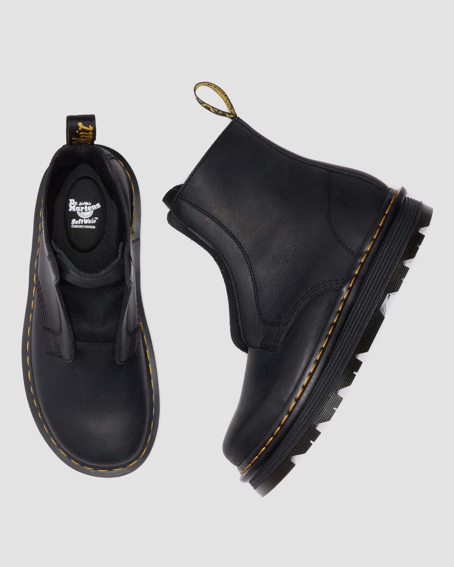 Zebzag Laceless Slip-on Wyoming Leather Boots